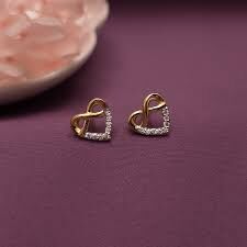 Rose Gold Heart Earrings